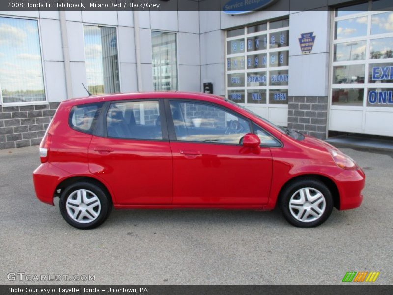 Milano Red / Black/Grey 2008 Honda Fit Hatchback