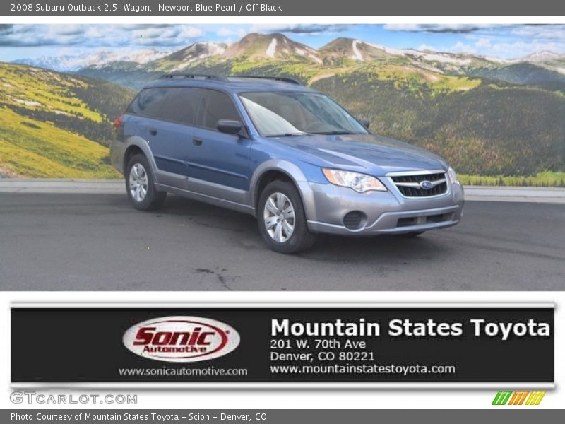Newport Blue Pearl / Off Black 2008 Subaru Outback 2.5i Wagon