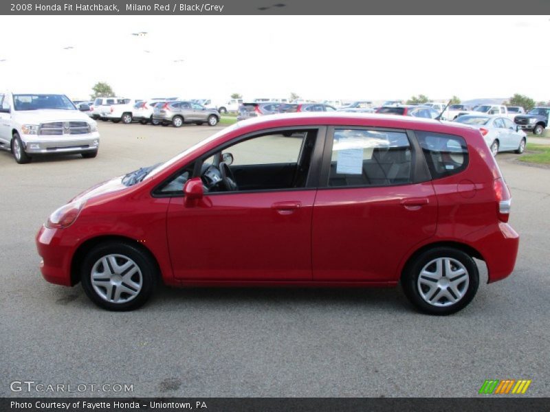 Milano Red / Black/Grey 2008 Honda Fit Hatchback