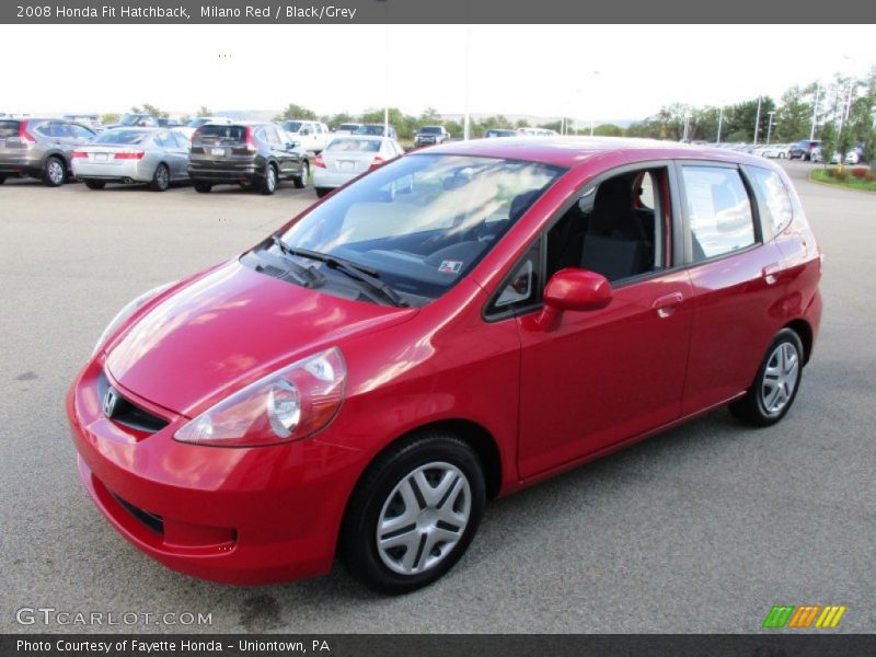Milano Red / Black/Grey 2008 Honda Fit Hatchback