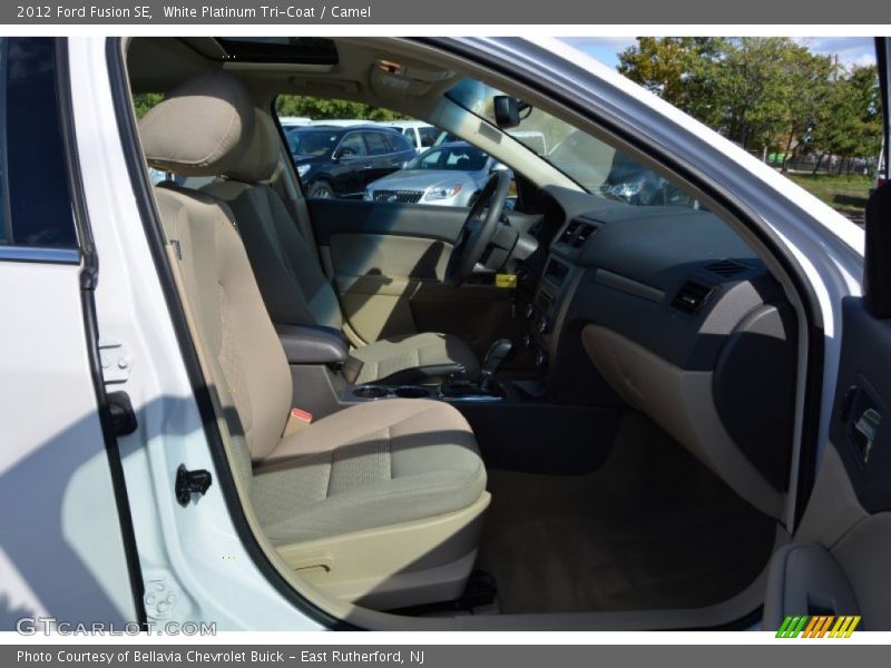 White Platinum Tri-Coat / Camel 2012 Ford Fusion SE