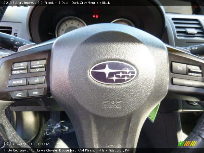 Dark Gray Metallic / Black 2013 Subaru Impreza 2.0i Premium 5 Door