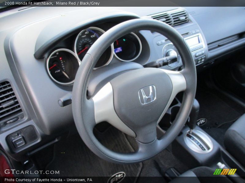 Milano Red / Black/Grey 2008 Honda Fit Hatchback