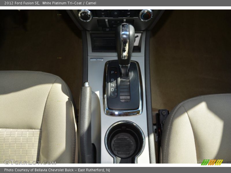 White Platinum Tri-Coat / Camel 2012 Ford Fusion SE