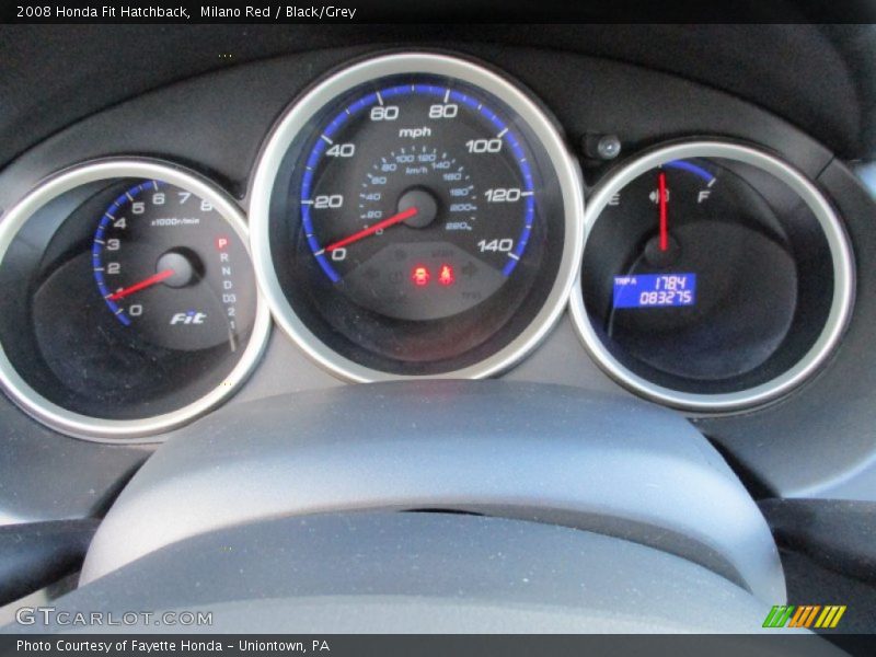 Milano Red / Black/Grey 2008 Honda Fit Hatchback