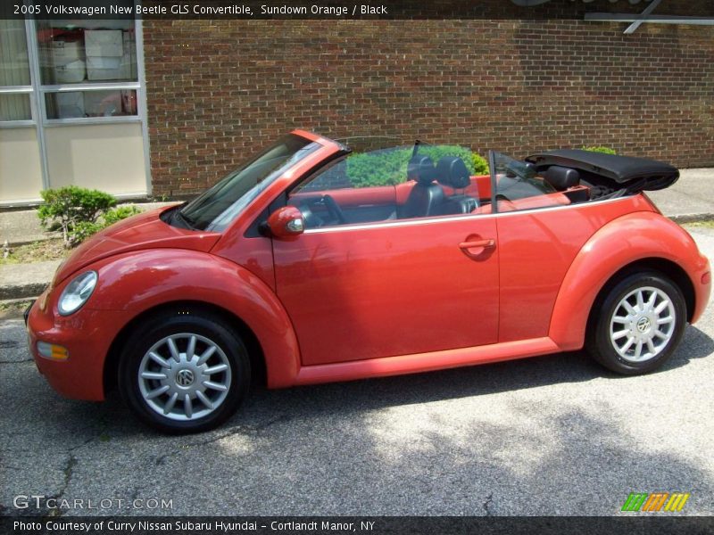 Sundown Orange / Black 2005 Volkswagen New Beetle GLS Convertible