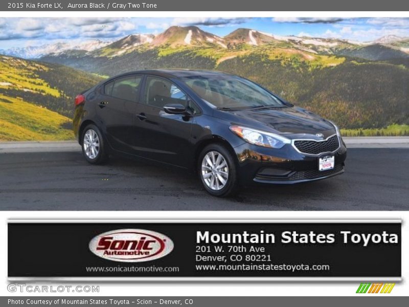 Aurora Black / Gray Two Tone 2015 Kia Forte LX