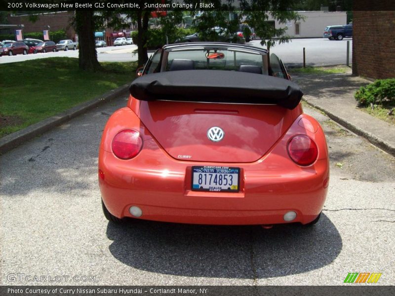 Sundown Orange / Black 2005 Volkswagen New Beetle GLS Convertible