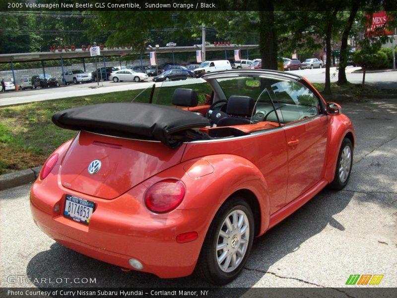 Sundown Orange / Black 2005 Volkswagen New Beetle GLS Convertible