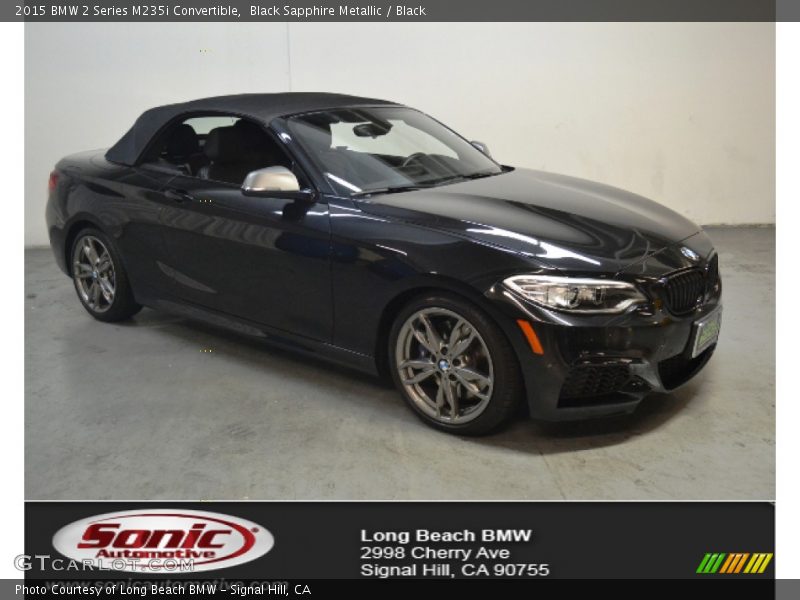 Black Sapphire Metallic / Black 2015 BMW 2 Series M235i Convertible