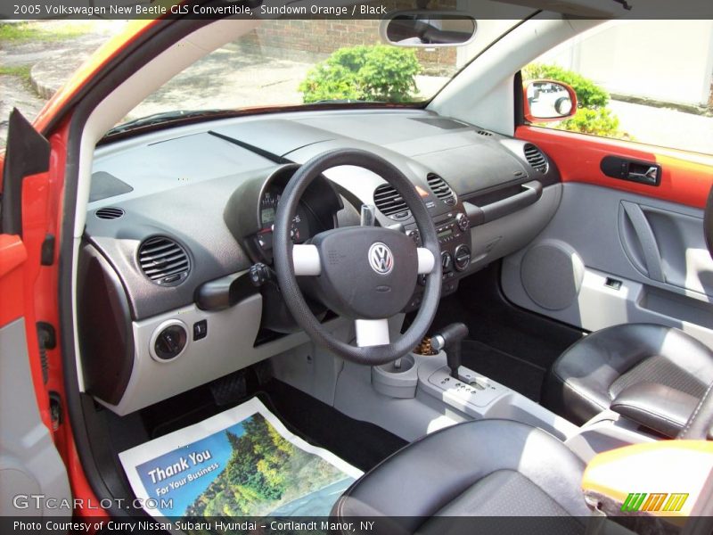 Sundown Orange / Black 2005 Volkswagen New Beetle GLS Convertible