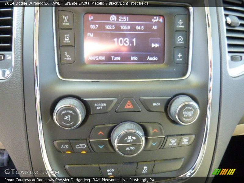 Granite Crystal Metallic / Black/Light Frost Beige 2014 Dodge Durango SXT AWD