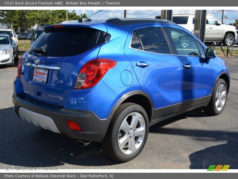 Brilliant Blue Metallic / Titanium 2015 Buick Encore Premium AWD