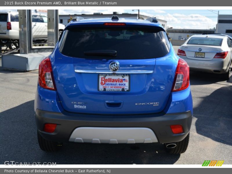 Brilliant Blue Metallic / Titanium 2015 Buick Encore Premium AWD