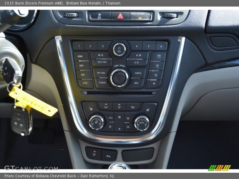 Brilliant Blue Metallic / Titanium 2015 Buick Encore Premium AWD