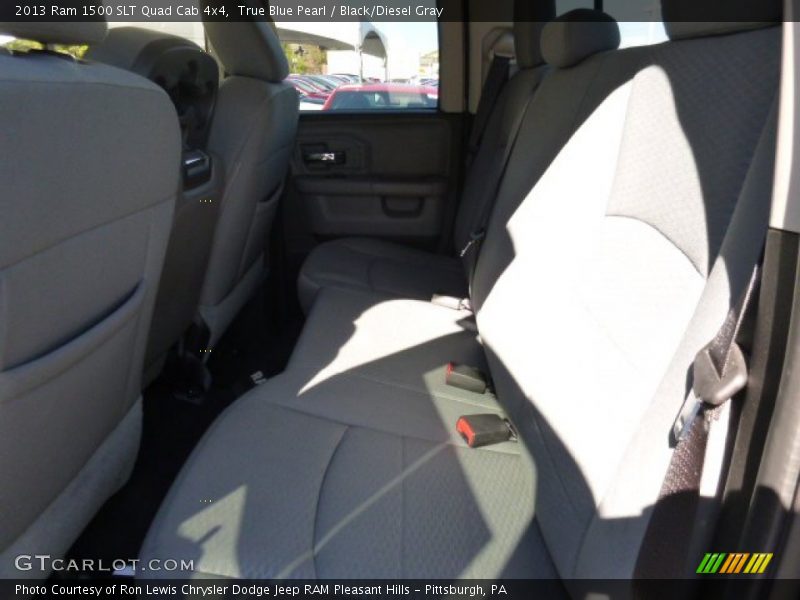 True Blue Pearl / Black/Diesel Gray 2013 Ram 1500 SLT Quad Cab 4x4