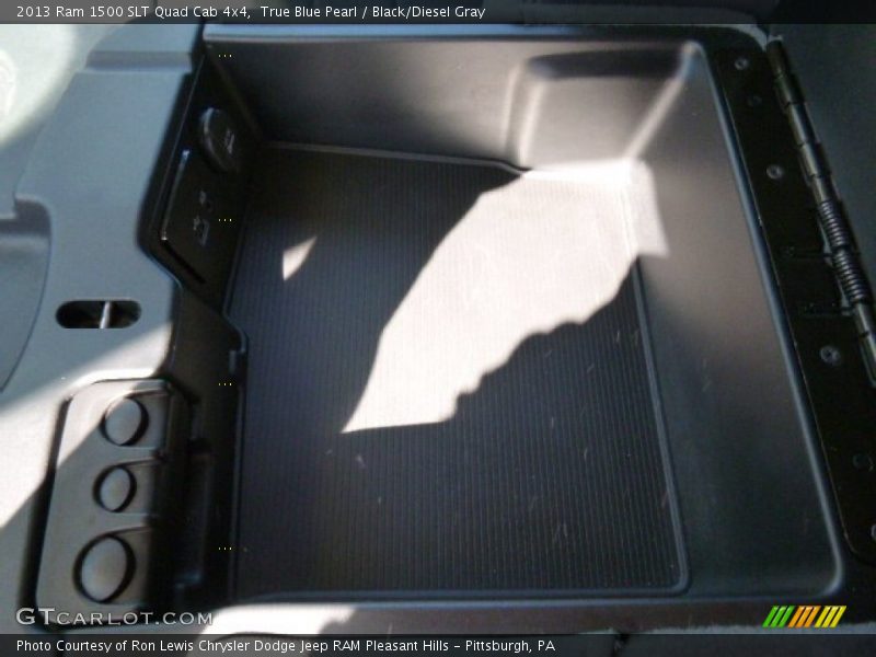 True Blue Pearl / Black/Diesel Gray 2013 Ram 1500 SLT Quad Cab 4x4