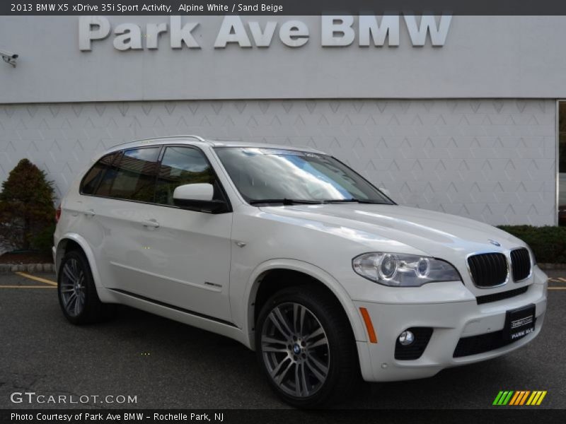 Alpine White / Sand Beige 2013 BMW X5 xDrive 35i Sport Activity