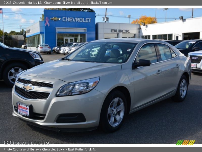 Champagne Silver Metallic / Jet Black/Titanium 2013 Chevrolet Malibu LS