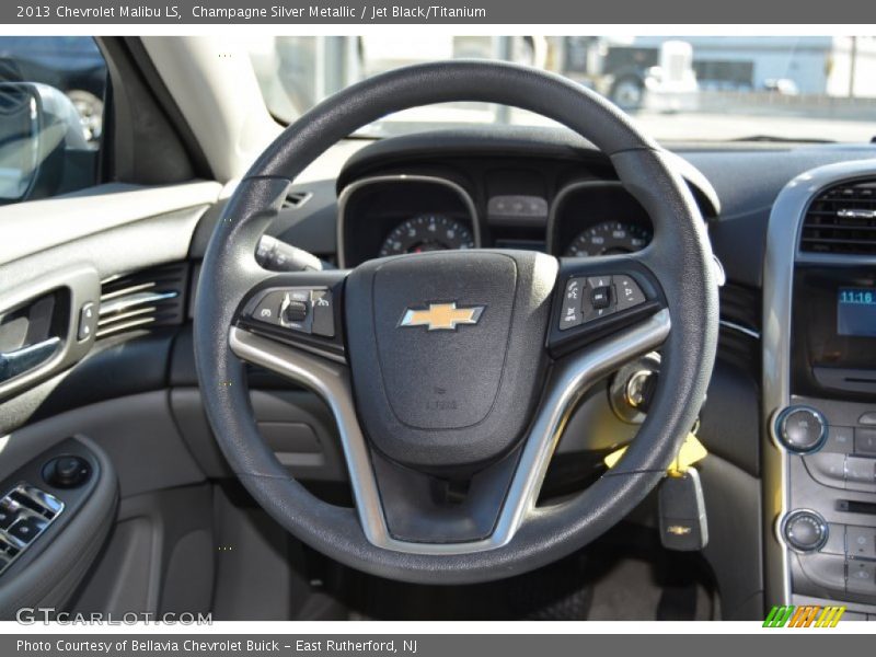 Champagne Silver Metallic / Jet Black/Titanium 2013 Chevrolet Malibu LS