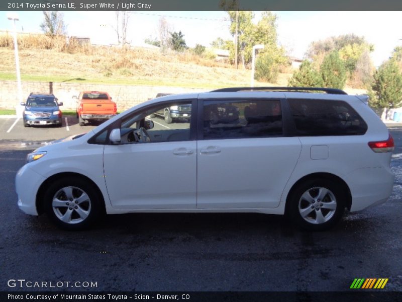 Super White / Light Gray 2014 Toyota Sienna LE
