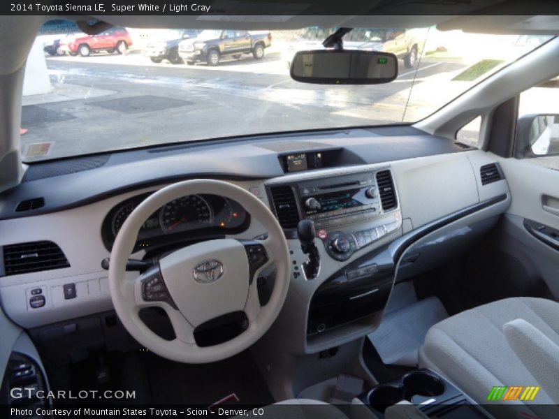 Super White / Light Gray 2014 Toyota Sienna LE