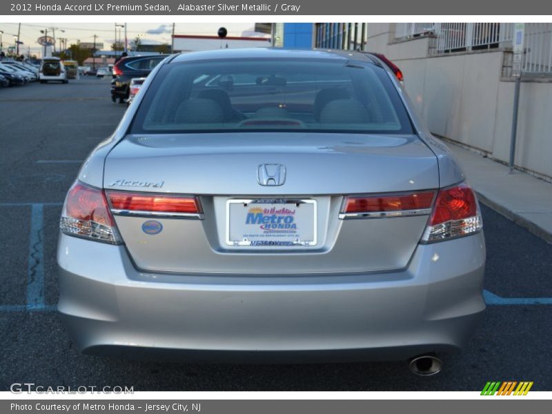 Alabaster Silver Metallic / Gray 2012 Honda Accord LX Premium Sedan