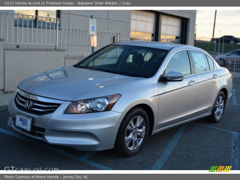 Alabaster Silver Metallic / Gray 2012 Honda Accord LX Premium Sedan