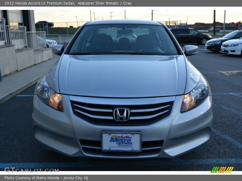 Alabaster Silver Metallic / Gray 2012 Honda Accord LX Premium Sedan