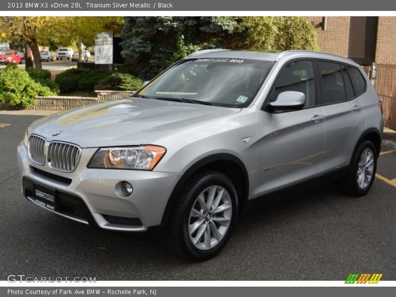 Titanium Silver Metallic / Black 2013 BMW X3 xDrive 28i