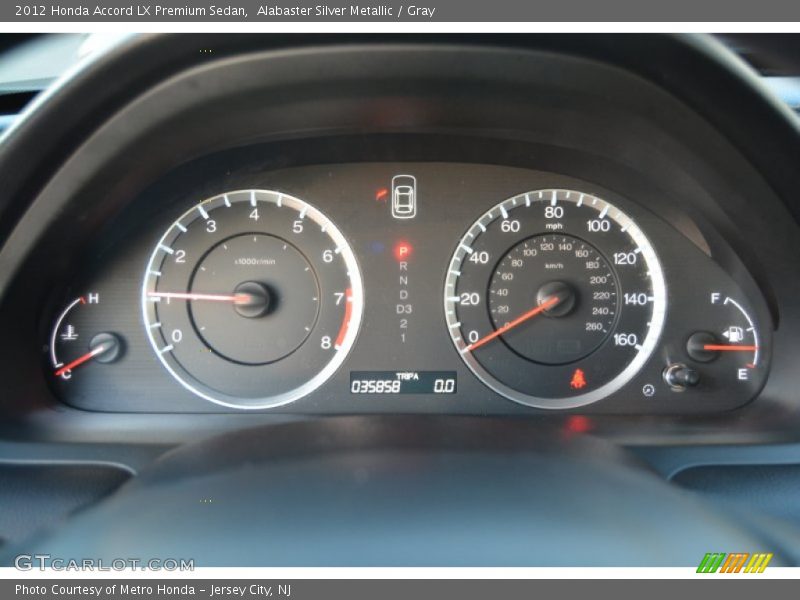 Alabaster Silver Metallic / Gray 2012 Honda Accord LX Premium Sedan