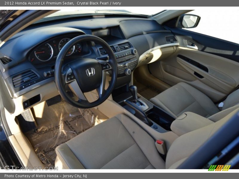 Crystal Black Pearl / Ivory 2012 Honda Accord LX Premium Sedan