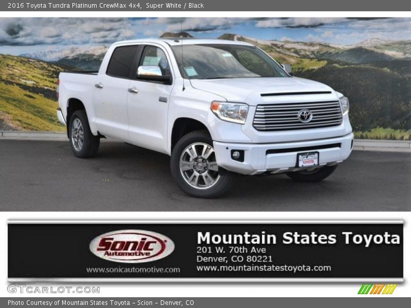 Super White / Black 2016 Toyota Tundra Platinum CrewMax 4x4