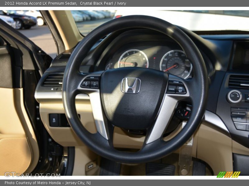 Crystal Black Pearl / Ivory 2012 Honda Accord LX Premium Sedan