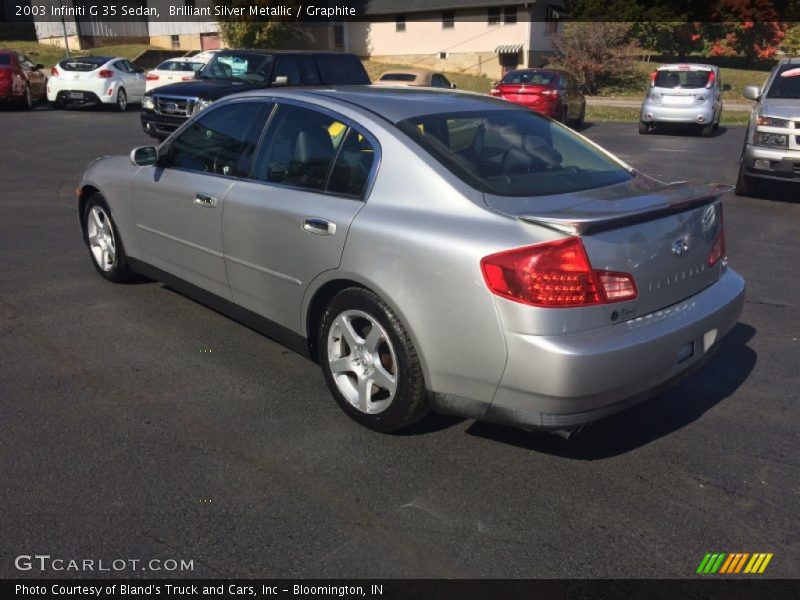 Brilliant Silver Metallic / Graphite 2003 Infiniti G 35 Sedan