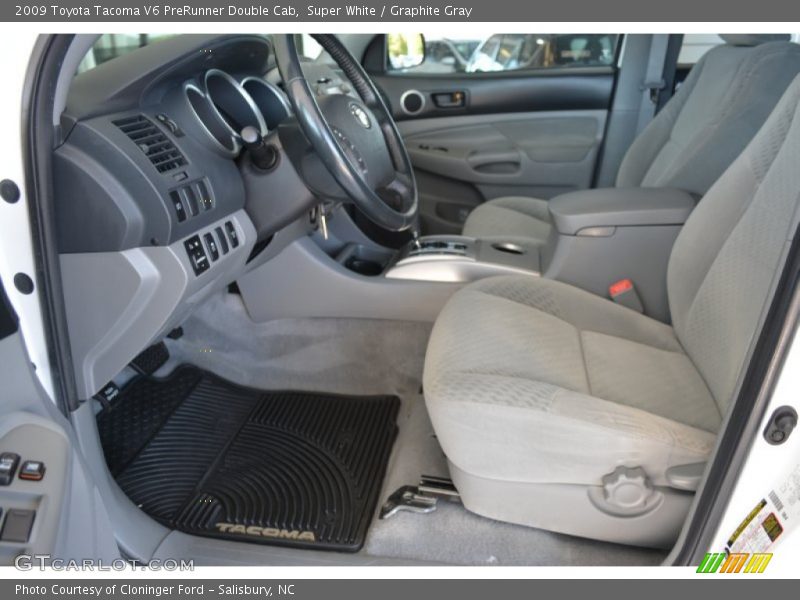 Super White / Graphite Gray 2009 Toyota Tacoma V6 PreRunner Double Cab