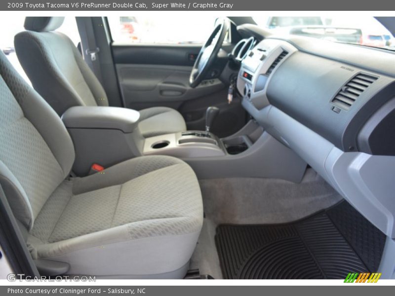 Super White / Graphite Gray 2009 Toyota Tacoma V6 PreRunner Double Cab