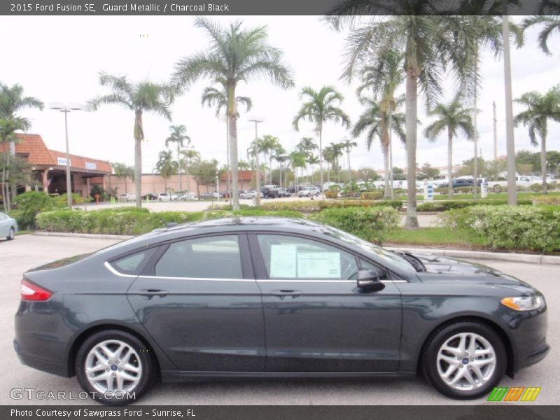 Guard Metallic / Charcoal Black 2015 Ford Fusion SE