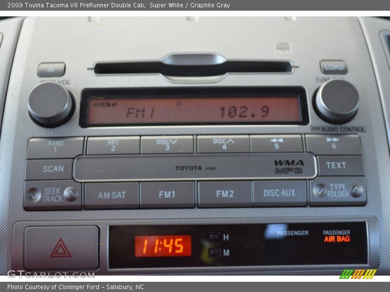 Super White / Graphite Gray 2009 Toyota Tacoma V6 PreRunner Double Cab