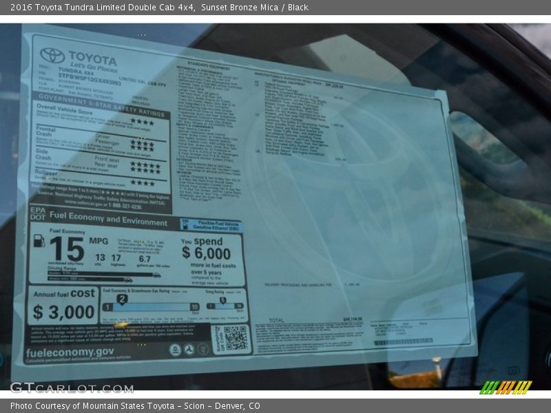 Sunset Bronze Mica / Black 2016 Toyota Tundra Limited Double Cab 4x4