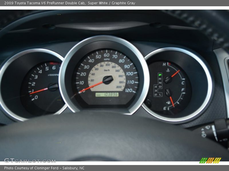 Super White / Graphite Gray 2009 Toyota Tacoma V6 PreRunner Double Cab
