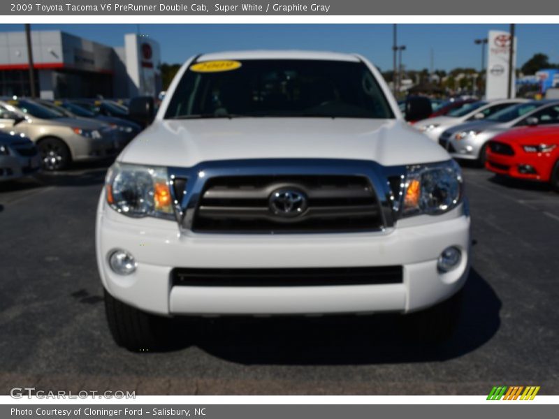 Super White / Graphite Gray 2009 Toyota Tacoma V6 PreRunner Double Cab