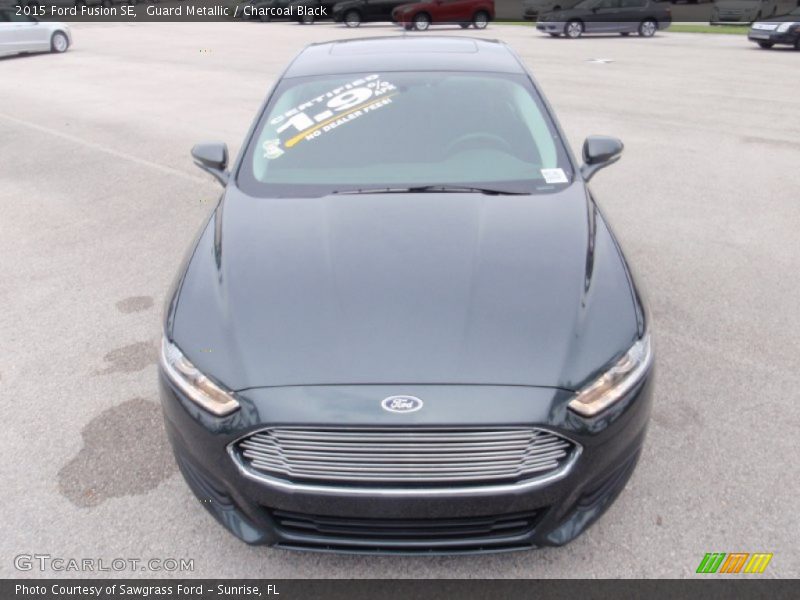 Guard Metallic / Charcoal Black 2015 Ford Fusion SE