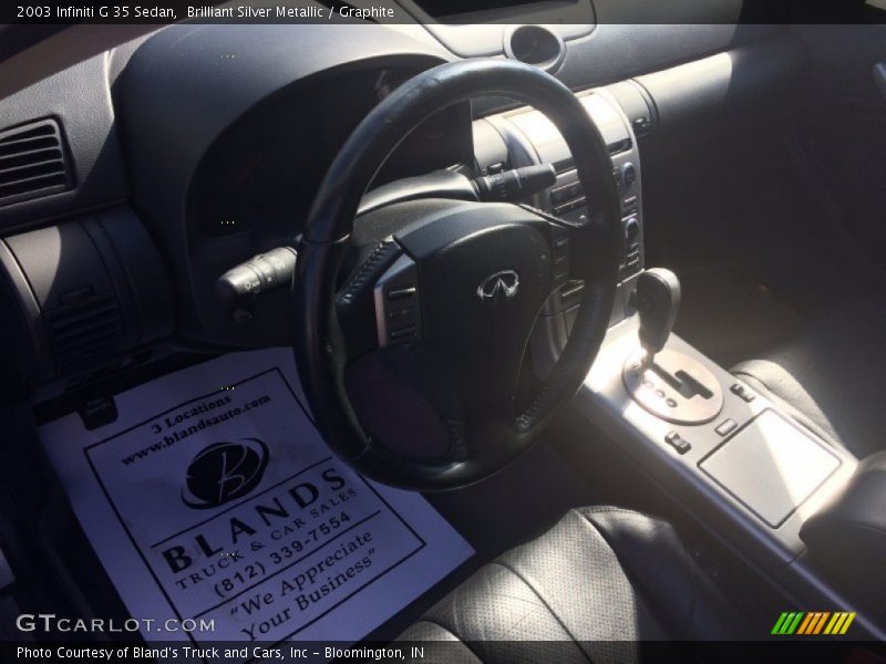 Brilliant Silver Metallic / Graphite 2003 Infiniti G 35 Sedan