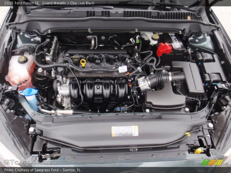 Guard Metallic / Charcoal Black 2015 Ford Fusion SE