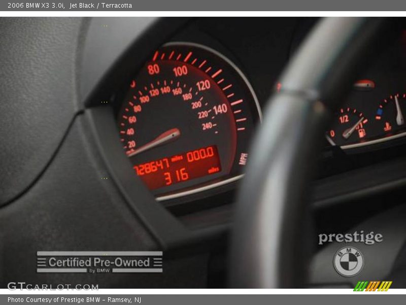 Jet Black / Terracotta 2006 BMW X3 3.0i