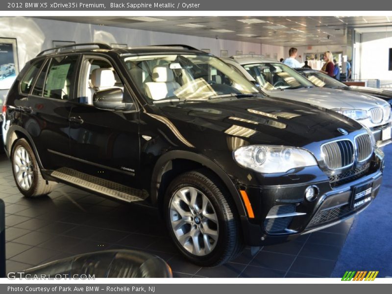 Black Sapphire Metallic / Oyster 2012 BMW X5 xDrive35i Premium