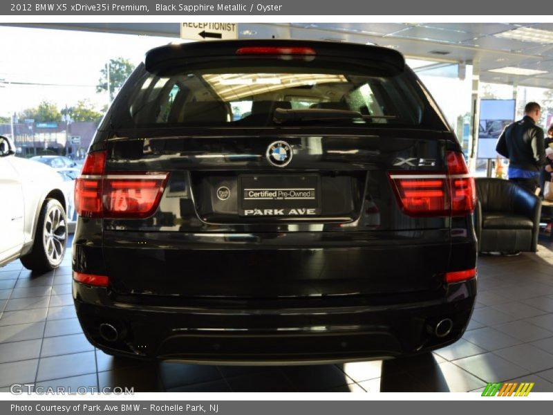 Black Sapphire Metallic / Oyster 2012 BMW X5 xDrive35i Premium
