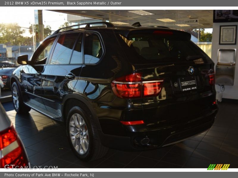 Black Sapphire Metallic / Oyster 2012 BMW X5 xDrive35i Premium