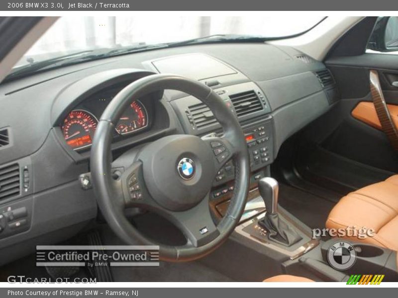 Jet Black / Terracotta 2006 BMW X3 3.0i